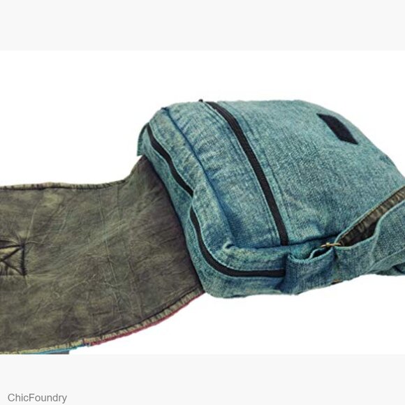 Handmade Cotton Crossbody Shoulder Bag Messenger Boho Hobo - Picture 4 of 6